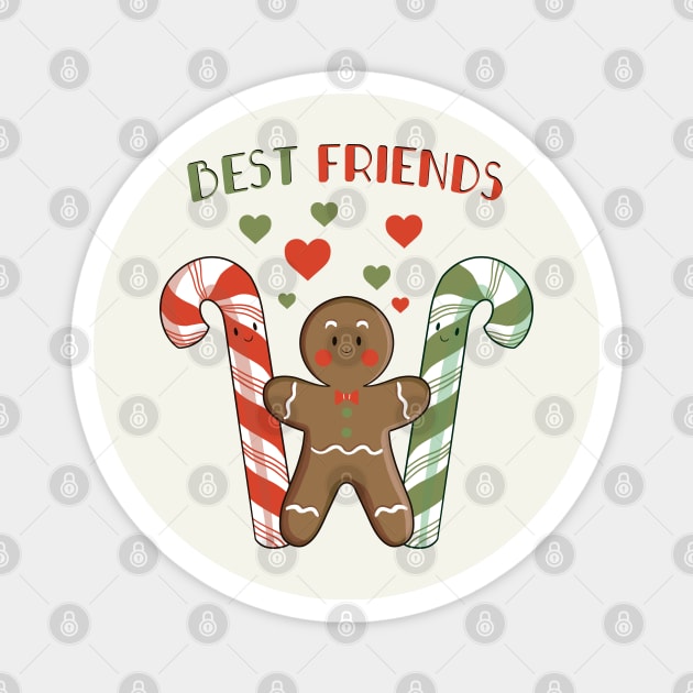 Christmas best friends Magnet by Mimie20